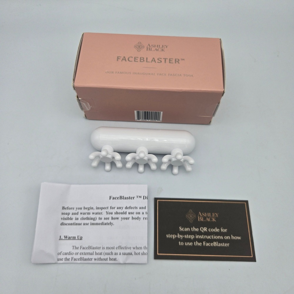Ashley Black FaceBlaster Face Fascia Contouring Massage Tool with Orignal Box